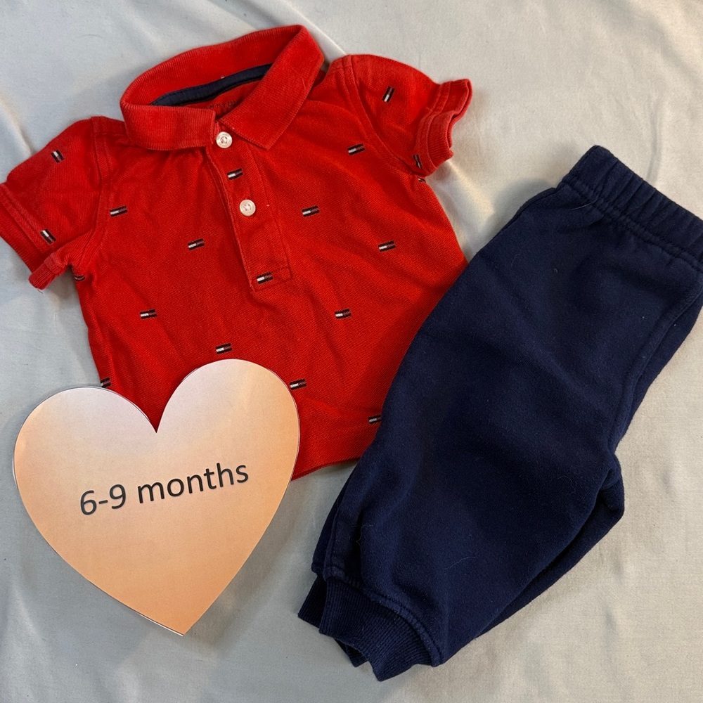 Tommy Hilfiger - LIKE NEW - 2 piece set. Size 6-9 months